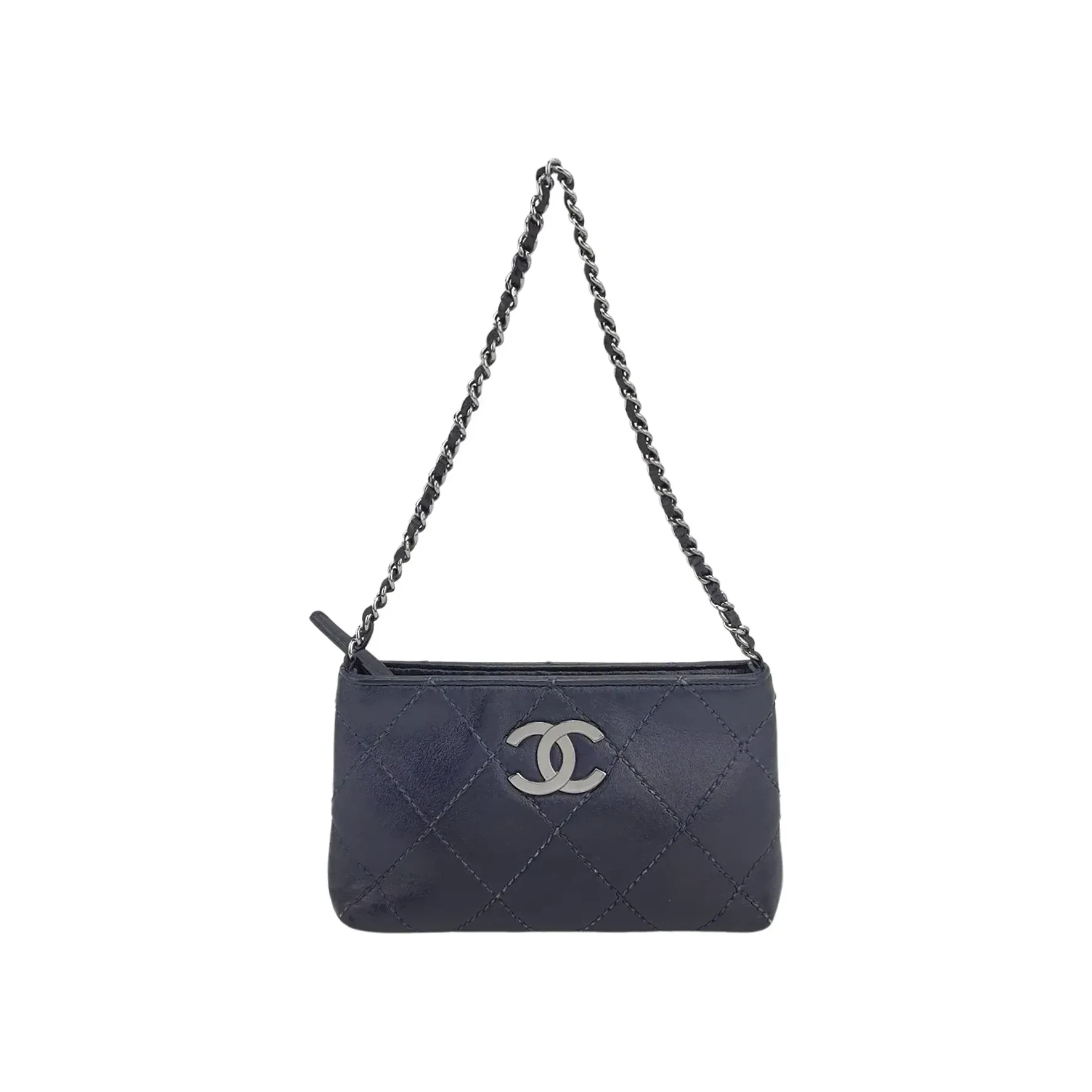 Chanel Vintage Quilted Lambskin Shoulder Pouch