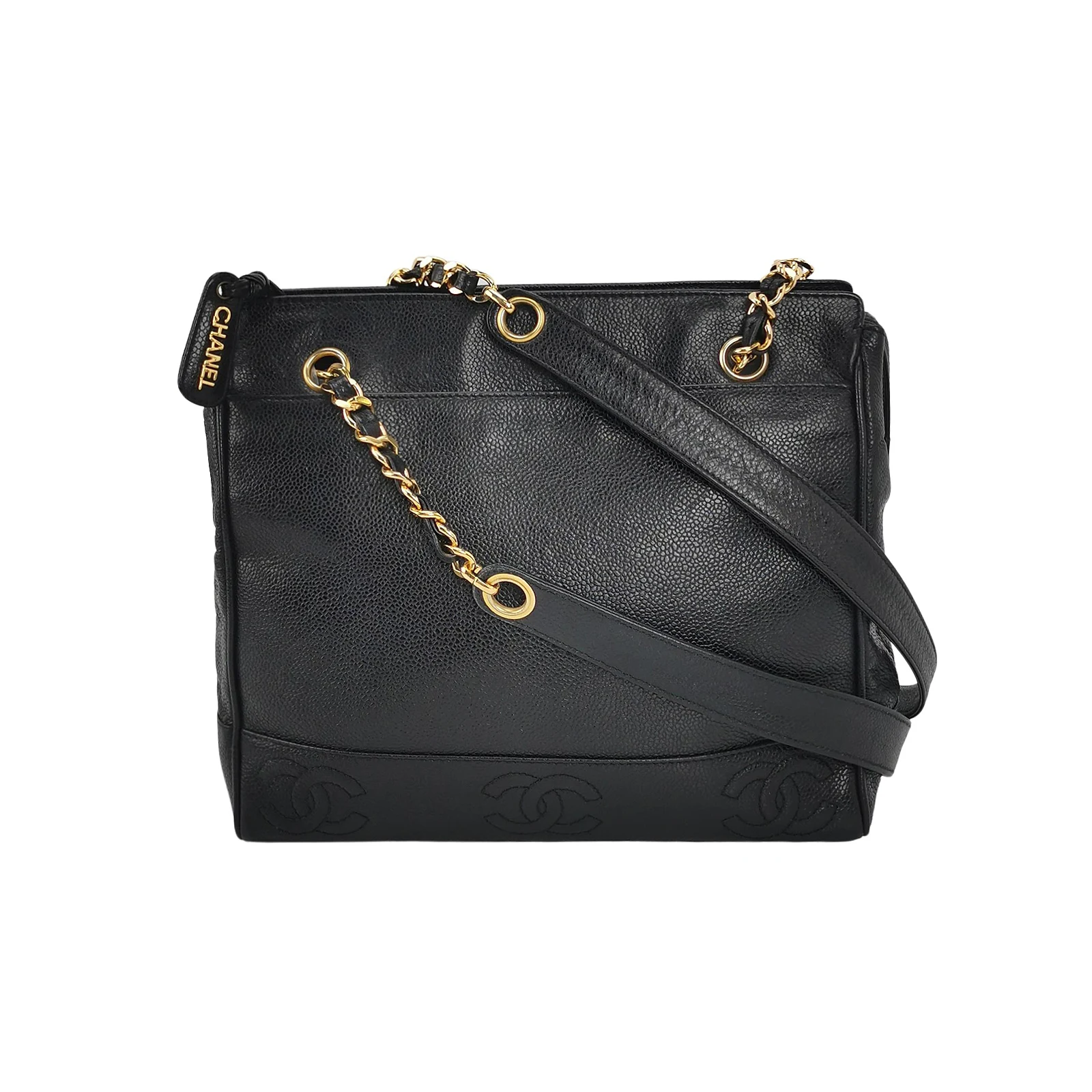 Chanel Triple Coco Vintage Caviar Shoulder Bag