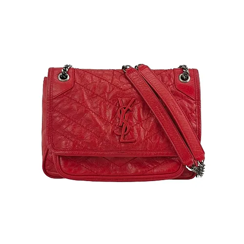 Saint Laurent Niki Small Quilted Oil-Waxed Leather