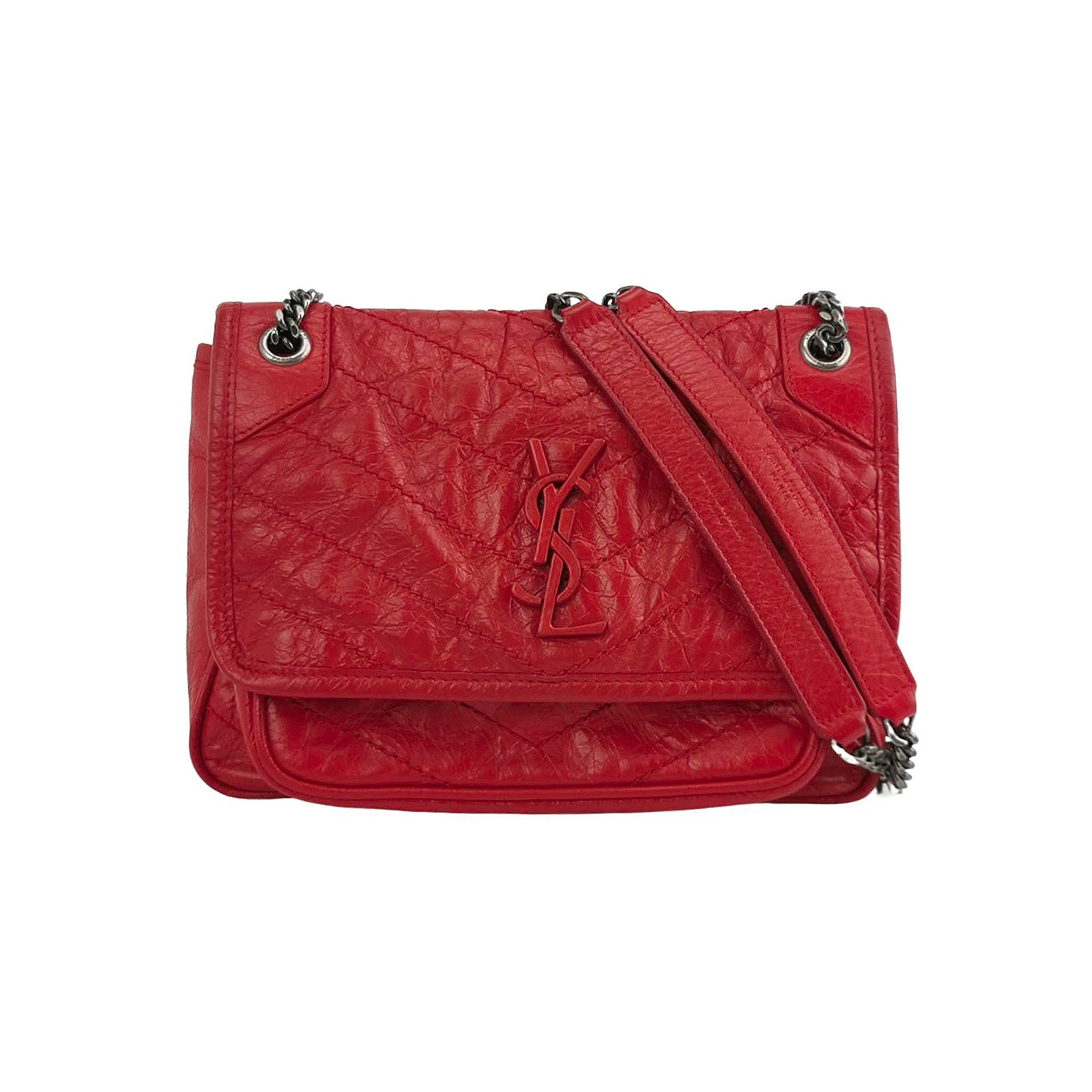 Saint Laurent Niki Small Quilted Oil-Waxed Leather
