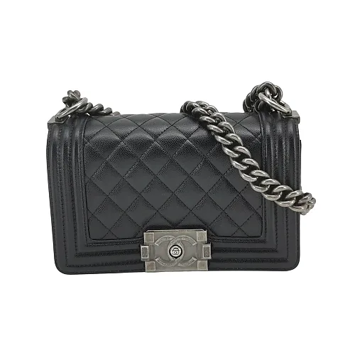 Chanel Le Boy Small Black Quilted Calfskin