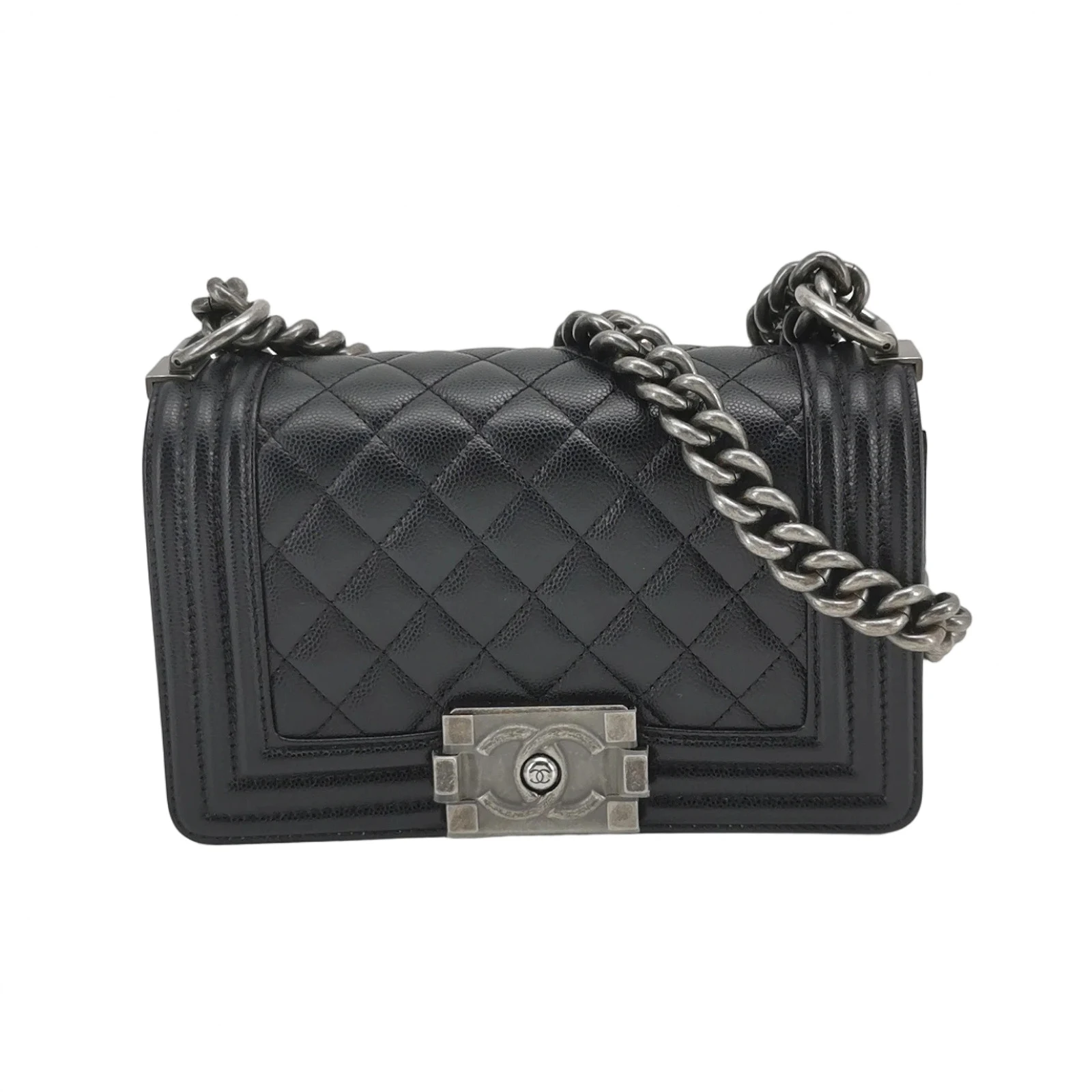Chanel Le Boy Small Black Quilted Calfskin