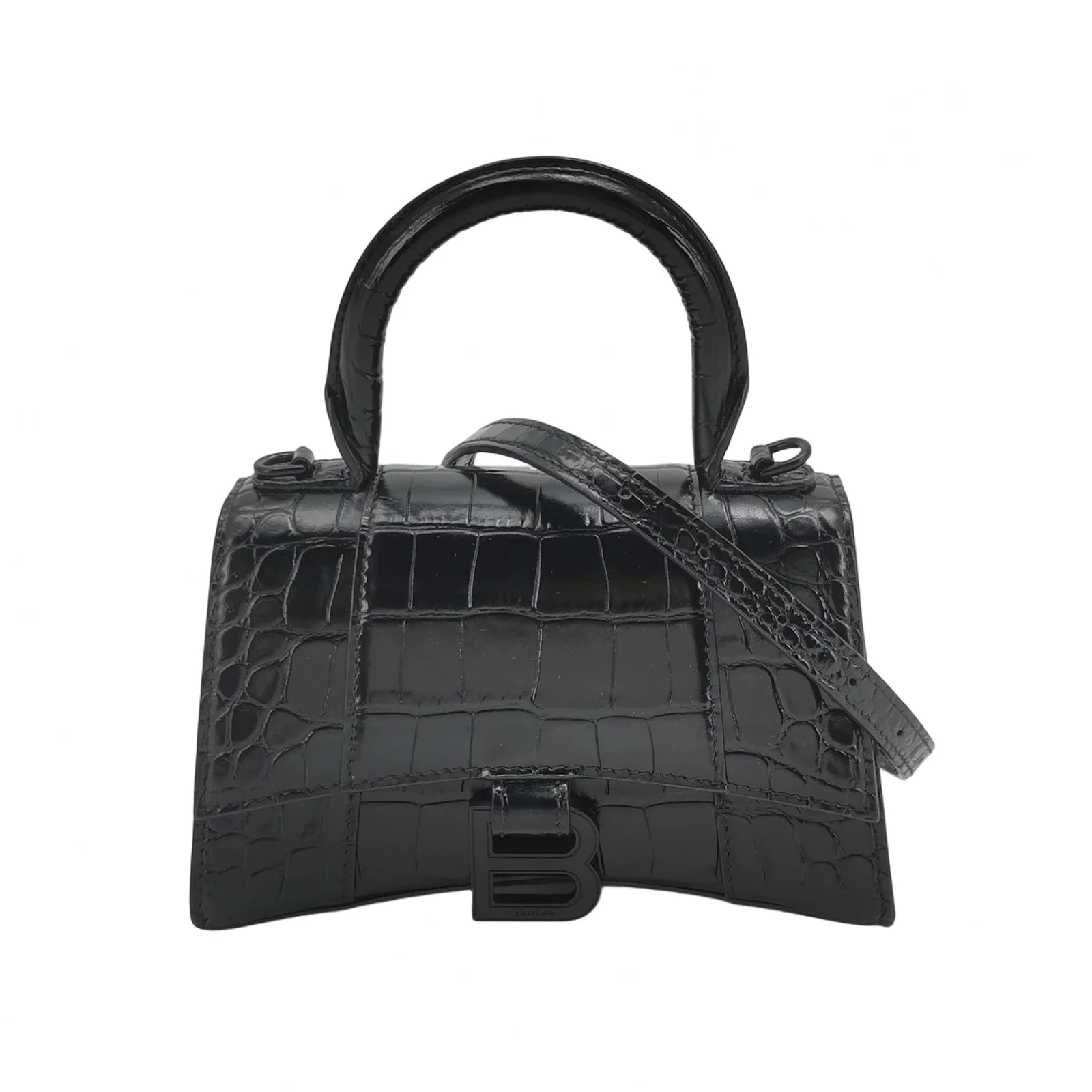 Balenciaga Hourglass XS Black Calfskin
