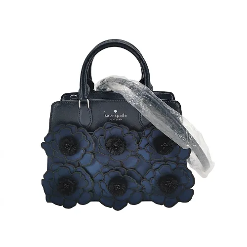 Kate Spade Floral-Appliqué Crossbody, Navy