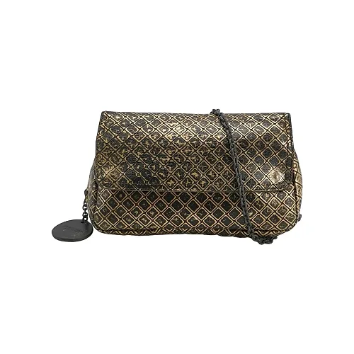 Bottega Veneta Printed Flap Crossbody, Brown