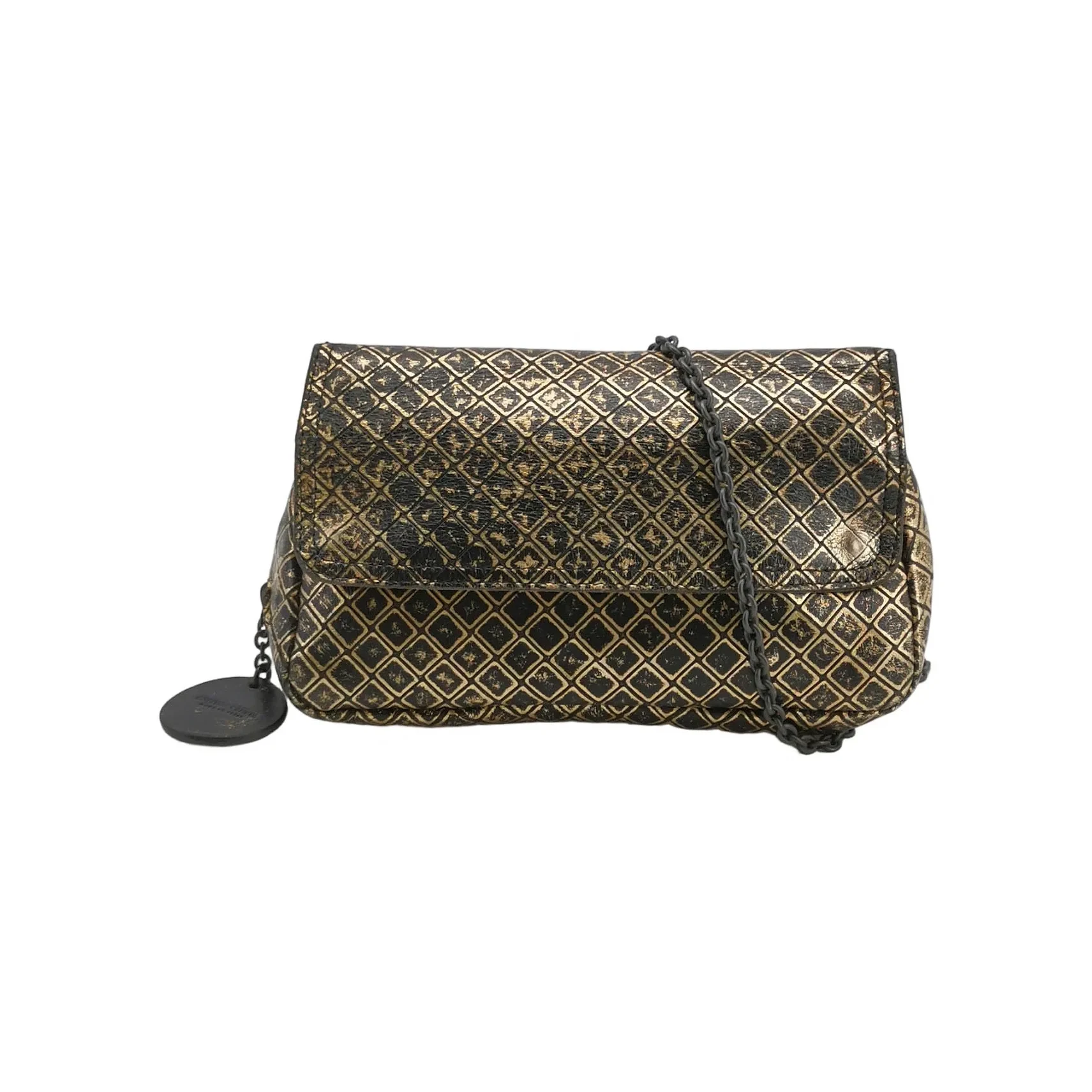 Bottega Veneta Printed Flap Crossbody, Brown
