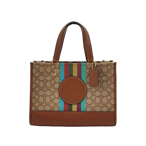 Coach Dempsey 30 Tote, Brown Signature