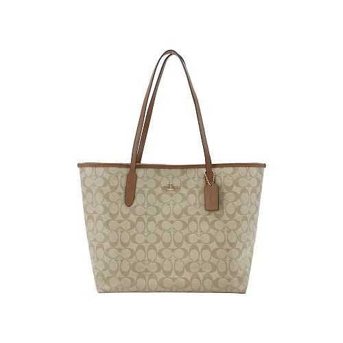 Coach City Shoulder Bag, Khaki Signature