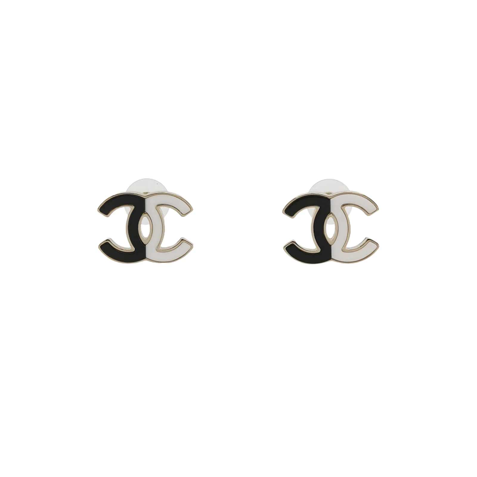Chanel 23C Double-C Earrings, Gold