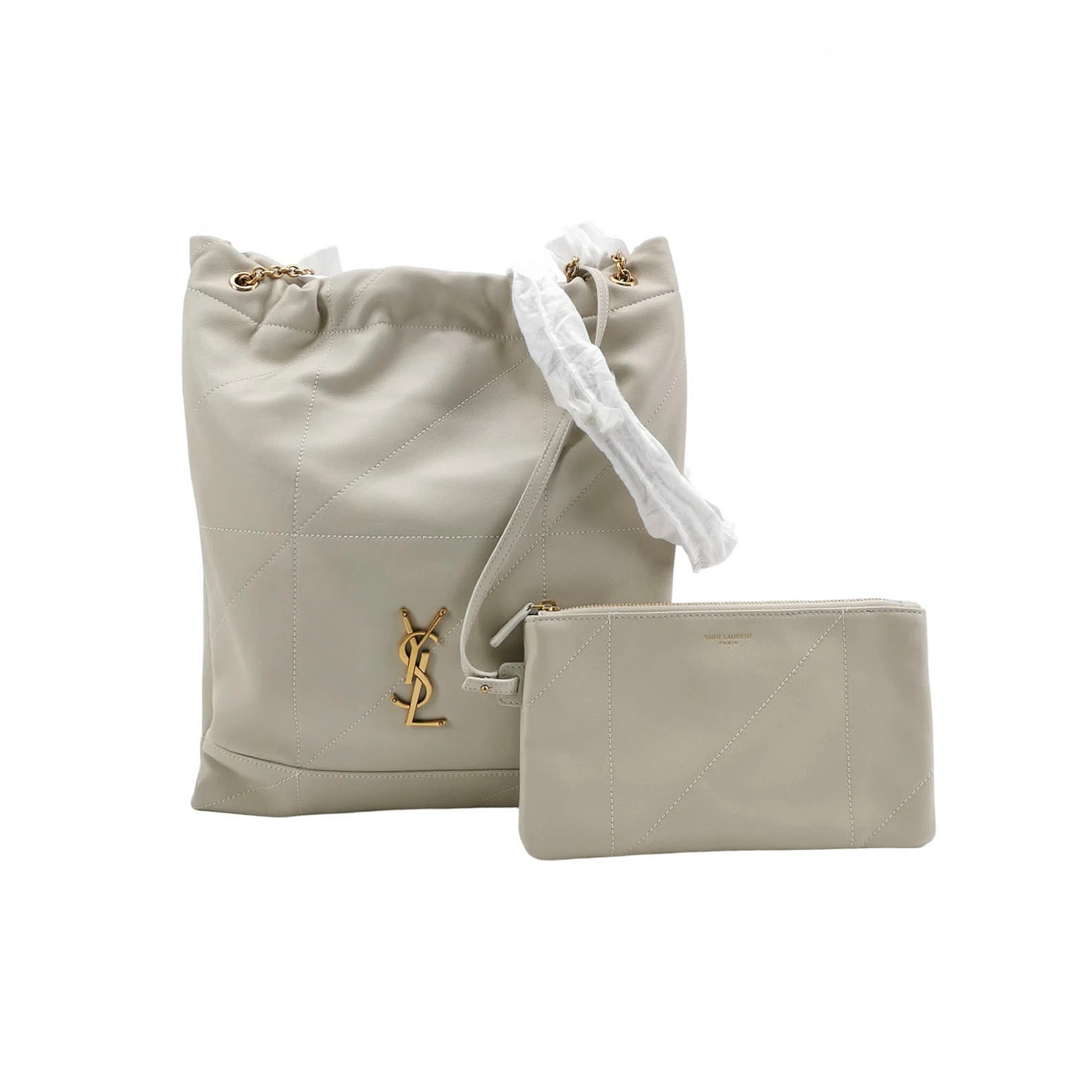 Saint Laurent Jamie Shoulder Bag, Beige