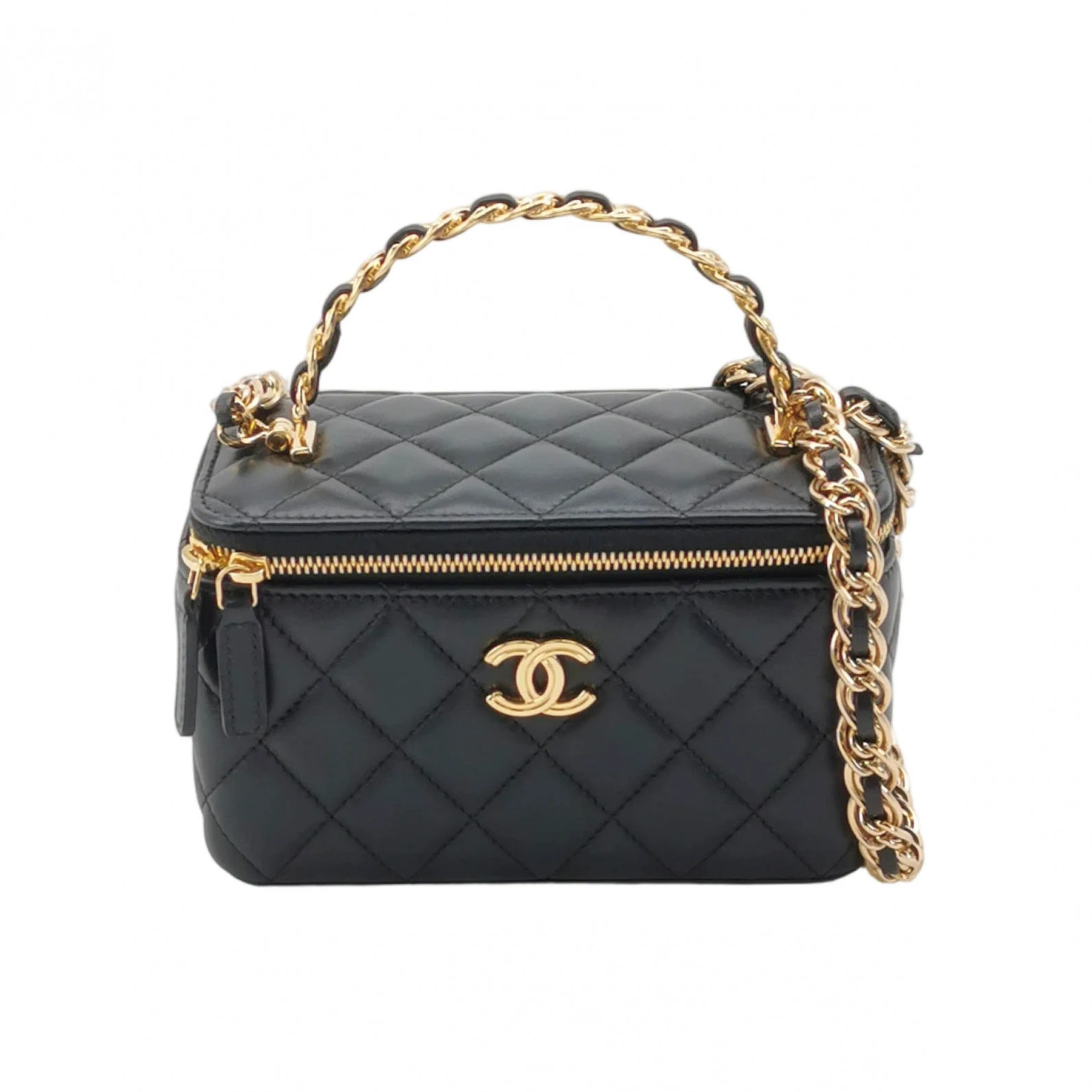 Chanel Quilted Lambskin Crossbody, Black
