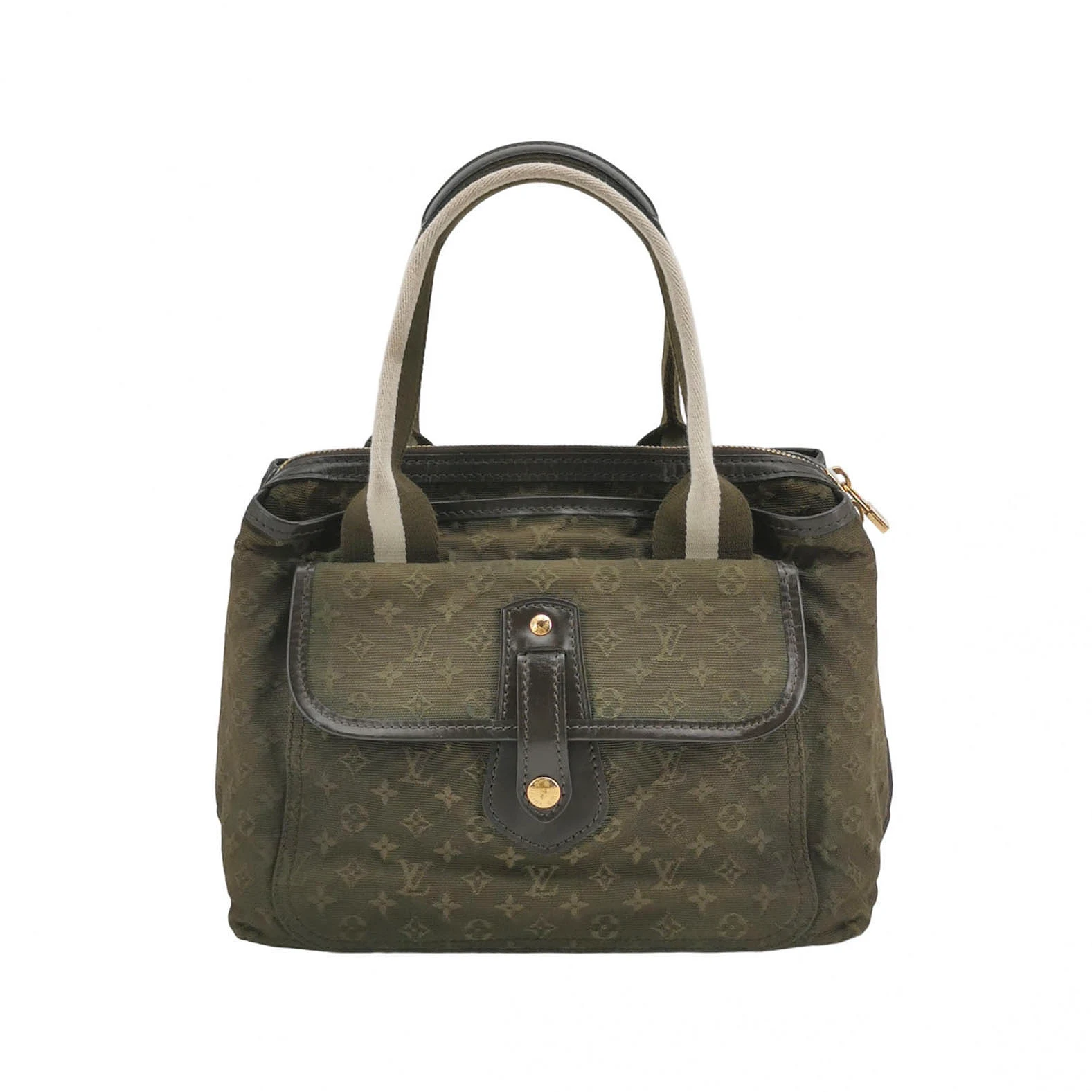 Louis Vuitton Green Canvas Tote, Monogram