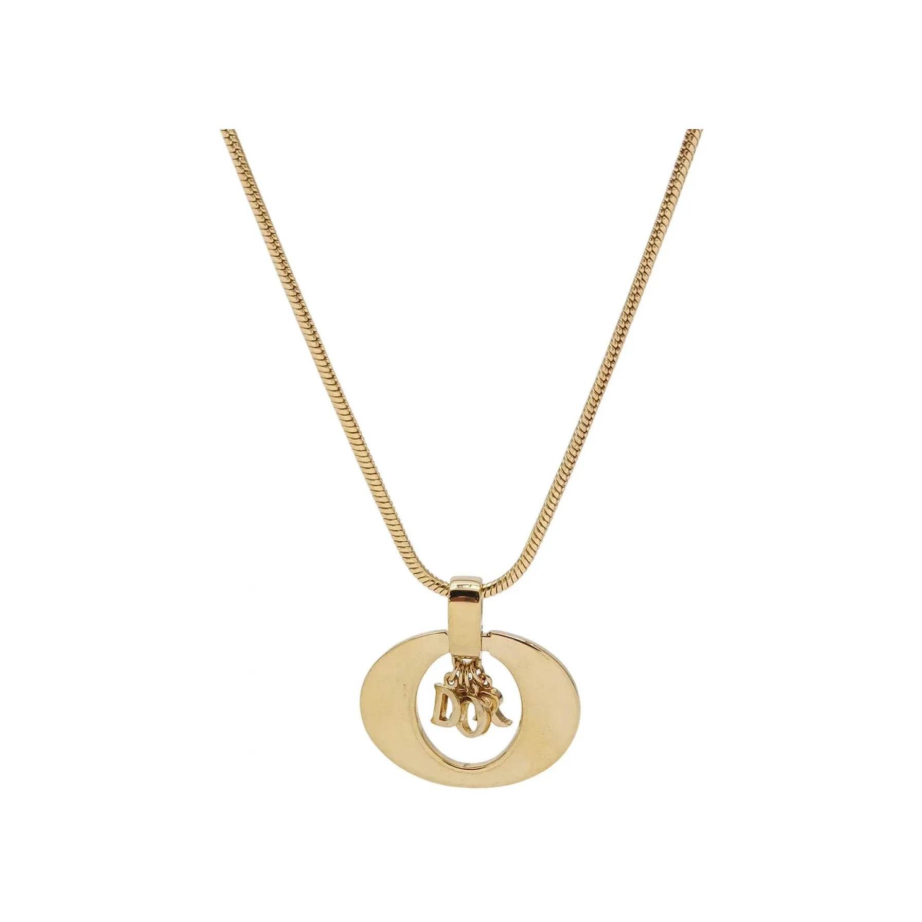 Dior Logo Vintage Necklace, Gold