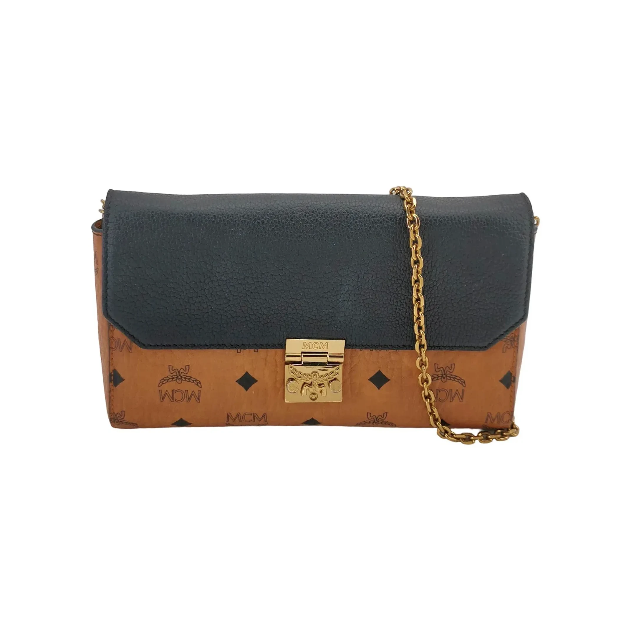MCM Millie Medium Shoulder Bag, Brown Visetos