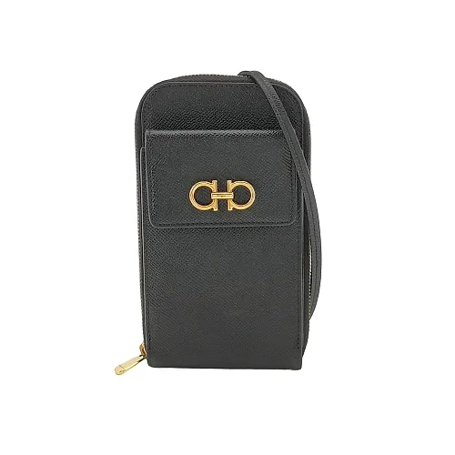 Salvatore Ferragamo Gancini Mini Crossbody, Black