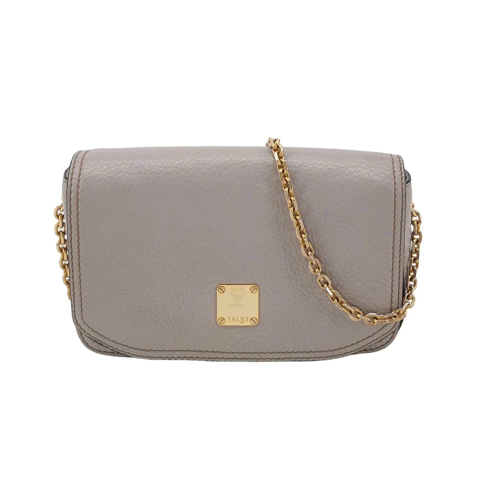 MCM Logo-Plaque Crossbody, Grey