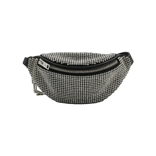 Alexander Wang Attica Mini Crystal Belt Bag, Silver