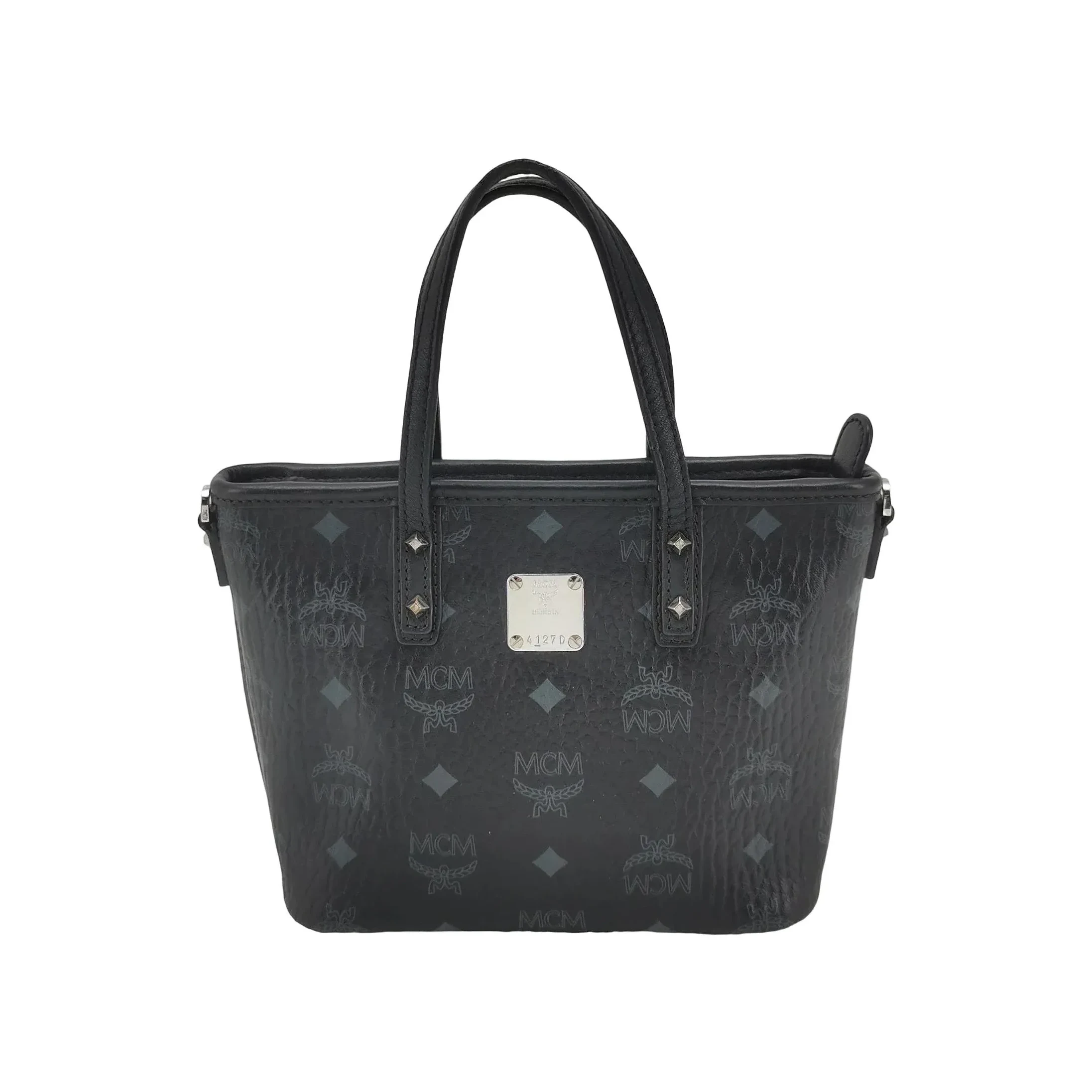 MCM Anya Mini Top-Handle, Black