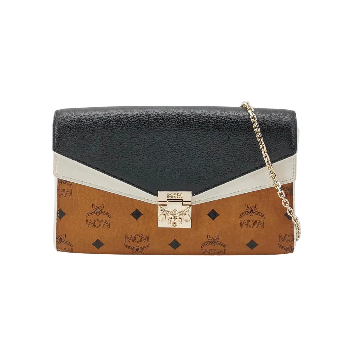 MCM Millie Shoulder Bag, Brown Visetos