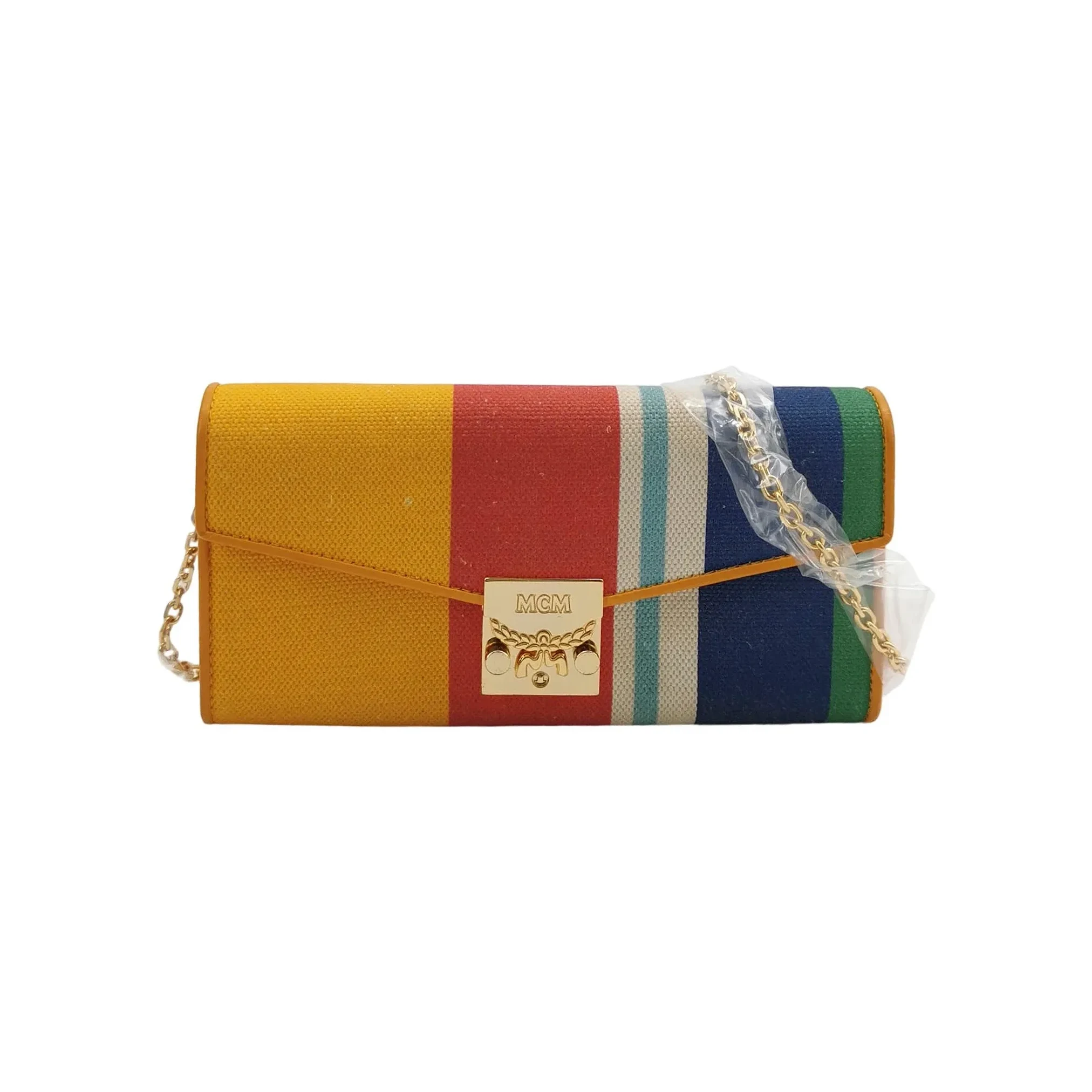 MCM Millie Striped Crossbody, Brown Visetos