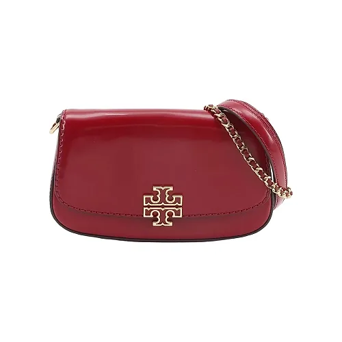 Tory Burch Britten Cut-Out Logo Crossbody, Red