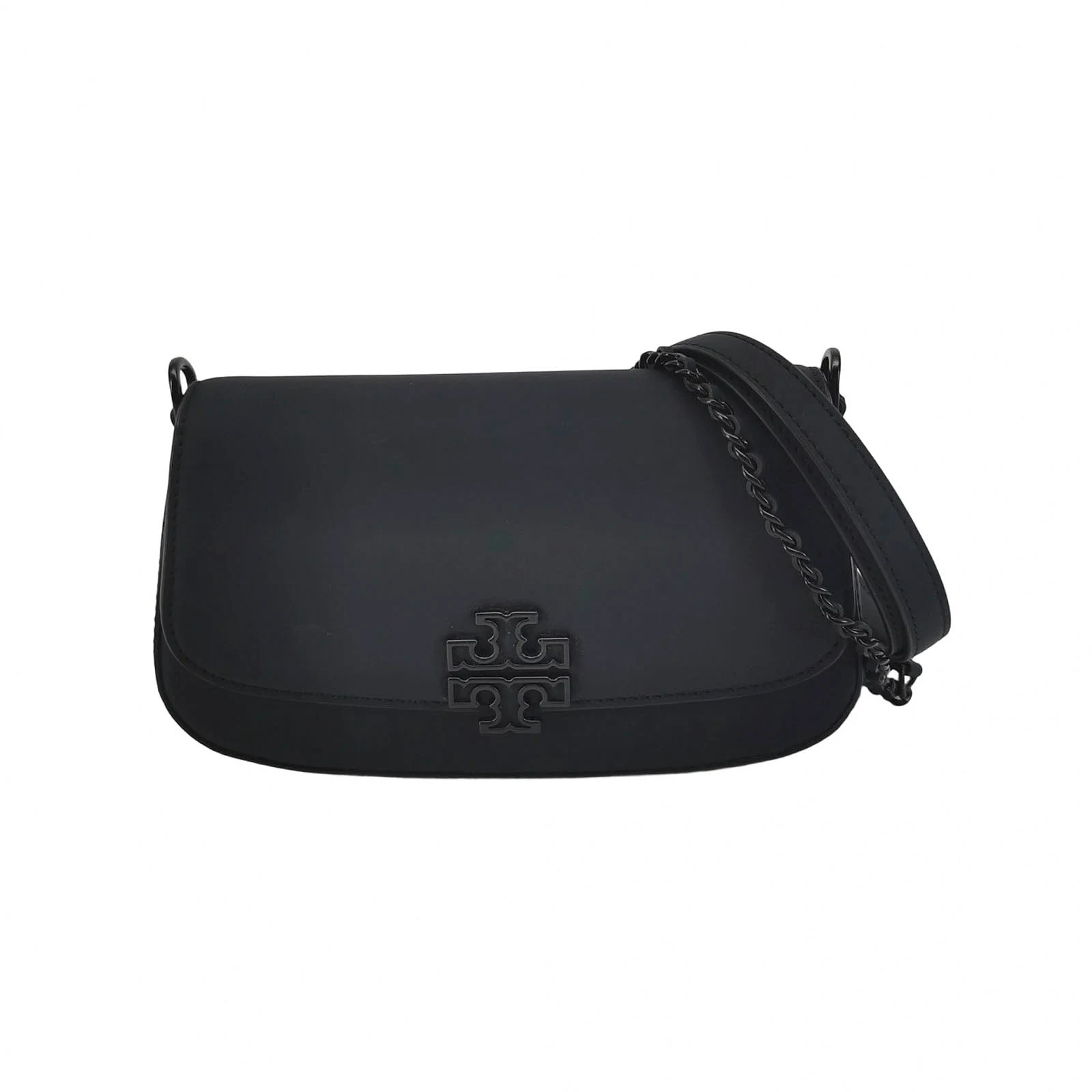 Tory Burch Britten Cut-Out Logo Crossbody, Black