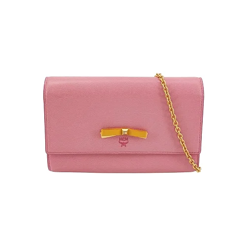 MCM Bow-Detail Crossbody, Pink