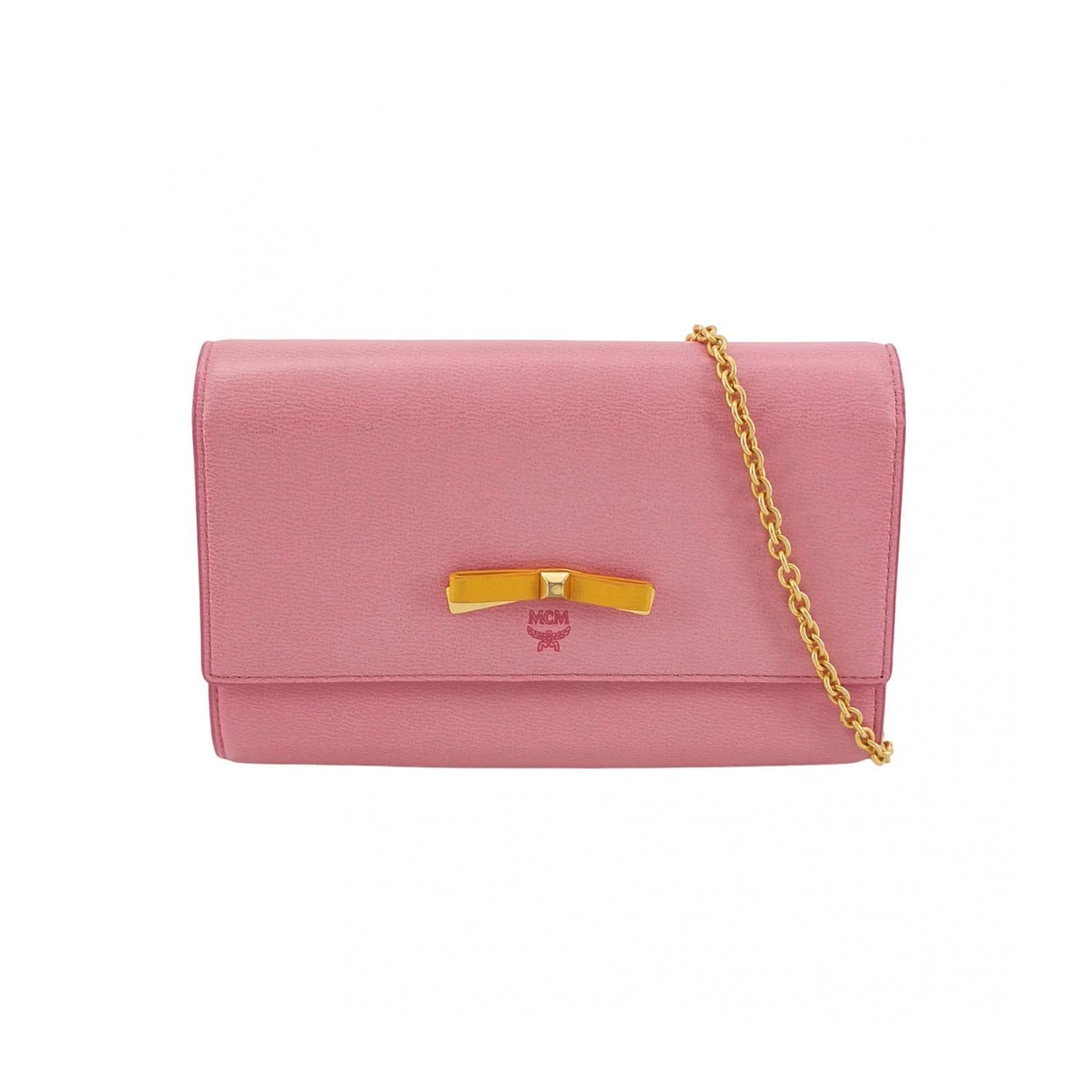 MCM Bow-Detail Crossbody, Pink