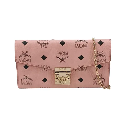 MCM Tracy Large Crossbody, Pink Visetos
