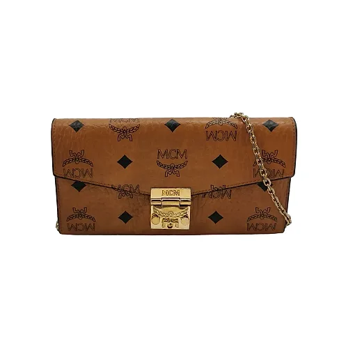 MCM Tracy Large Crossbody, Brown Visetos