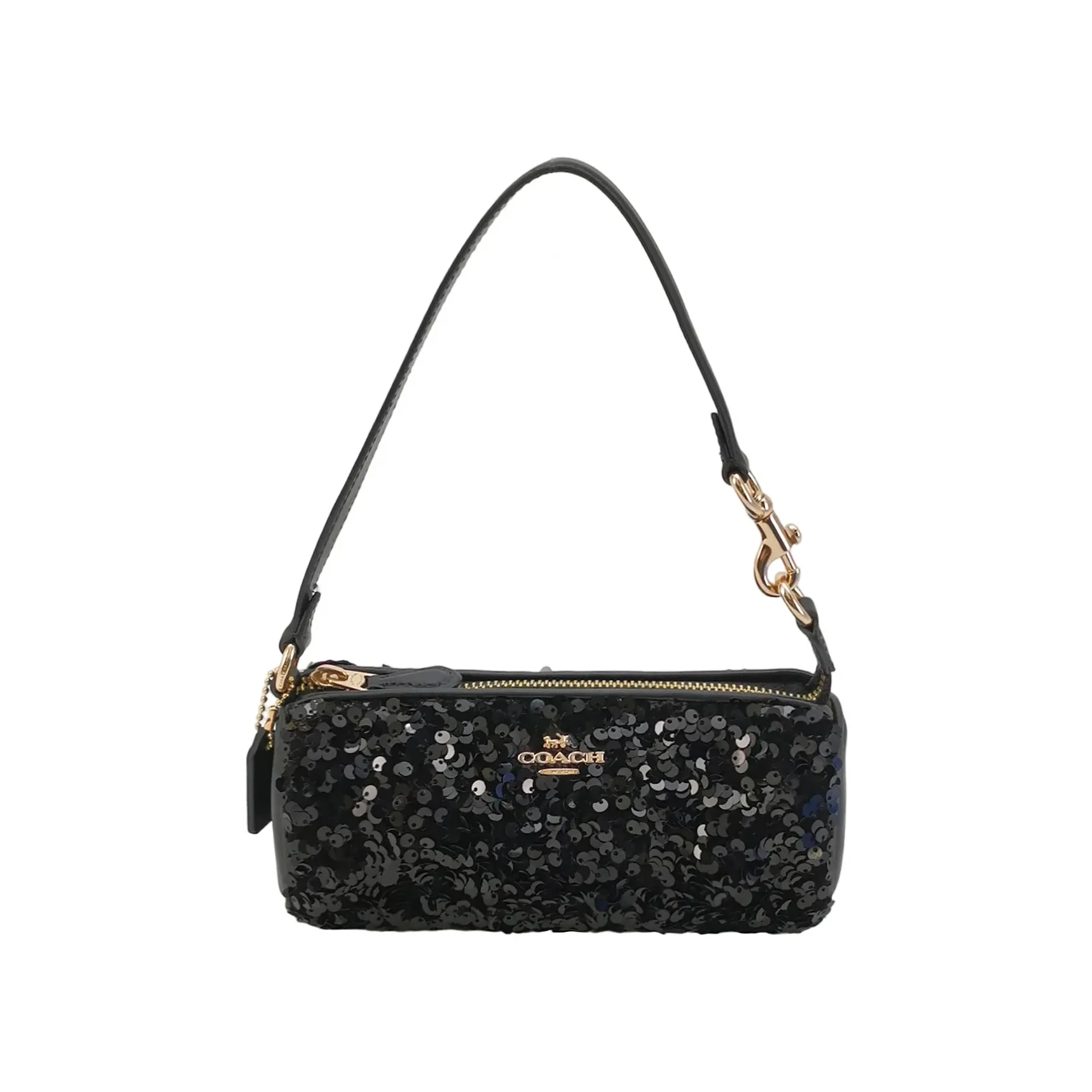 Coach Nolita Sequin Top-Handle, Black