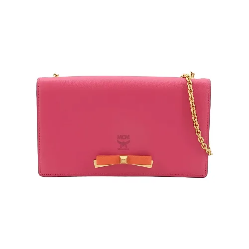 MCM Bow-Detail Crossbody, Fuchsia