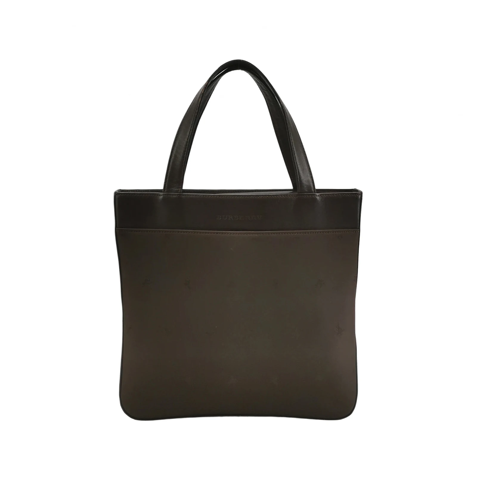 Burberry Logo Nylon Tote, Brown