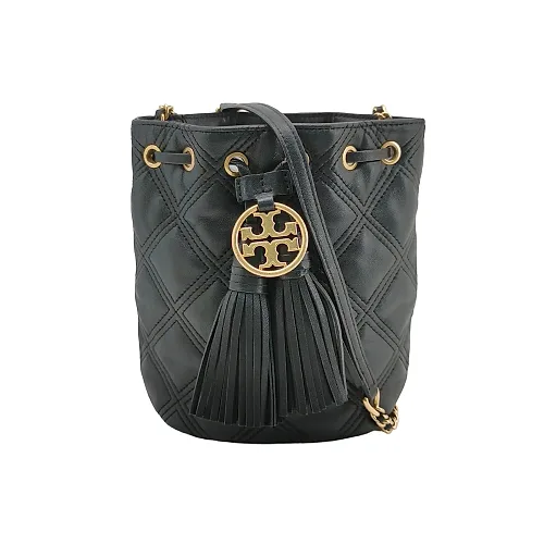 Tory Burch Fleming Mini Bucket Bag, Black