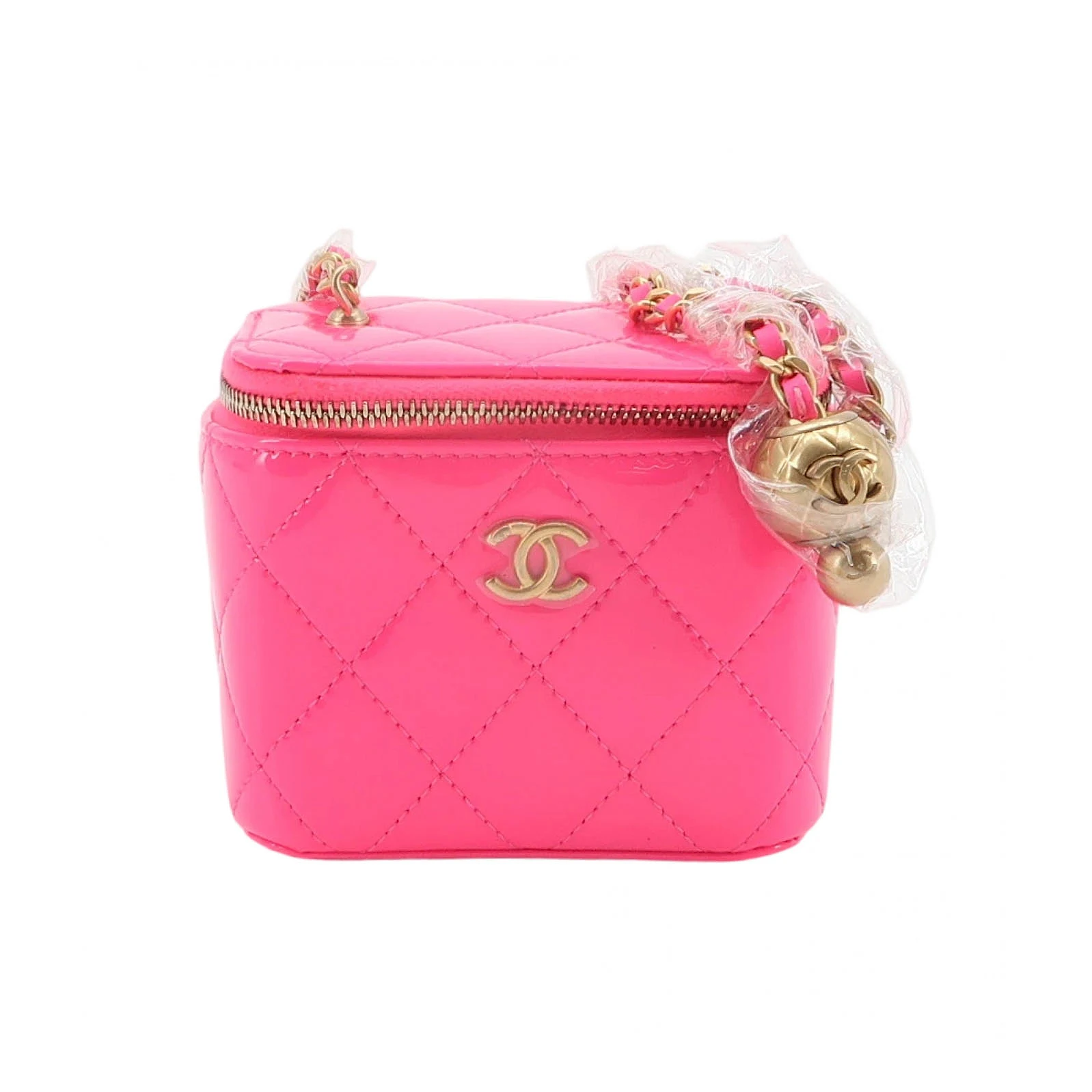 Chanel Vanity Case Mini, Pink Patent