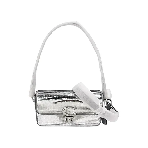 Coach Studio Sequin Shoulder Bag, Black
