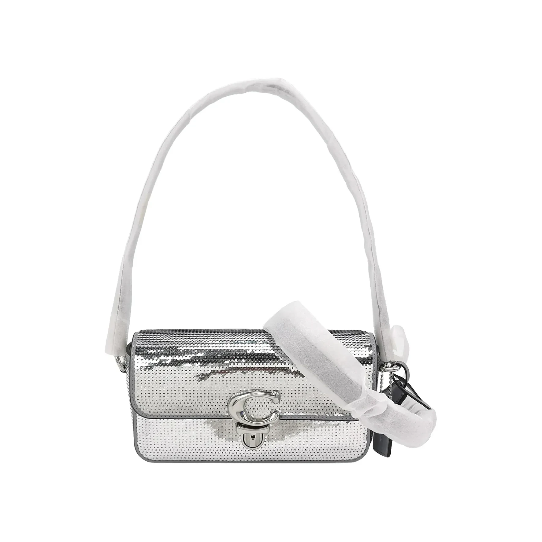Coach Studio Sequin Shoulder Bag, Black