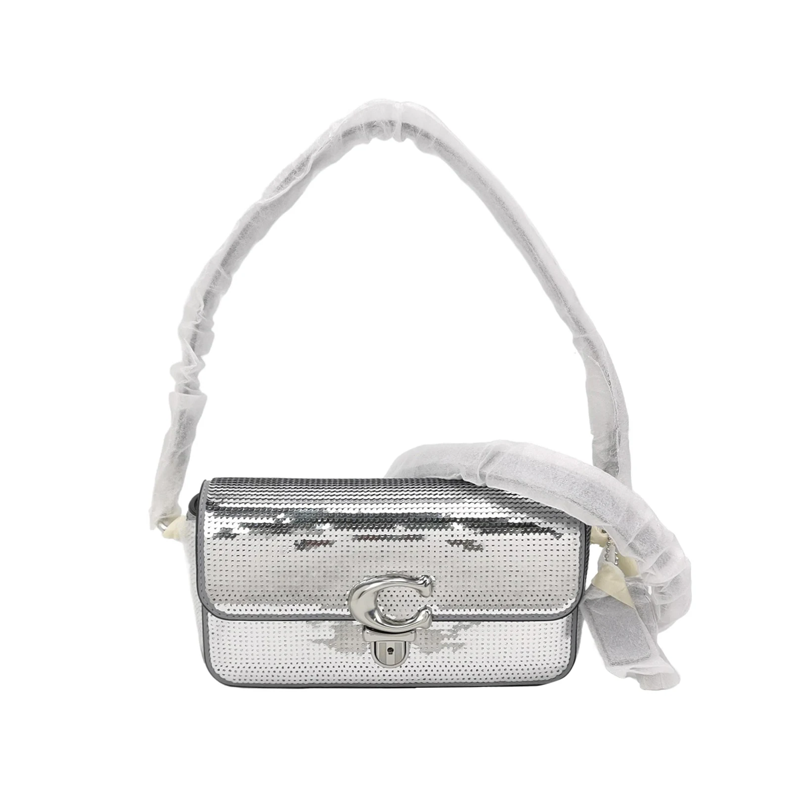 Coach Studio Sequin Shoulder Bag, Gold