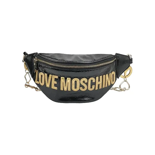 Love Moschino Logo Belt Bag, Black