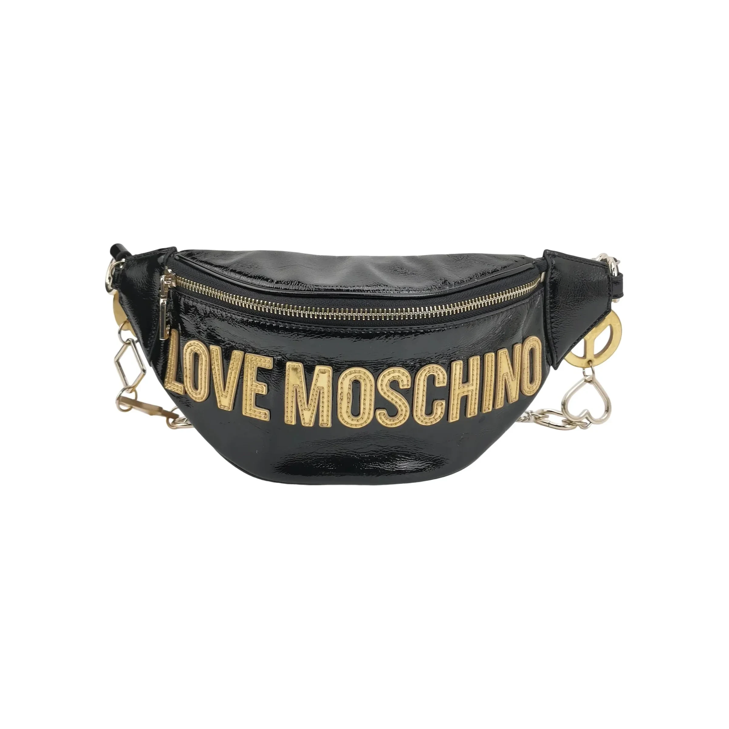 Love Moschino Logo Belt Bag, Black