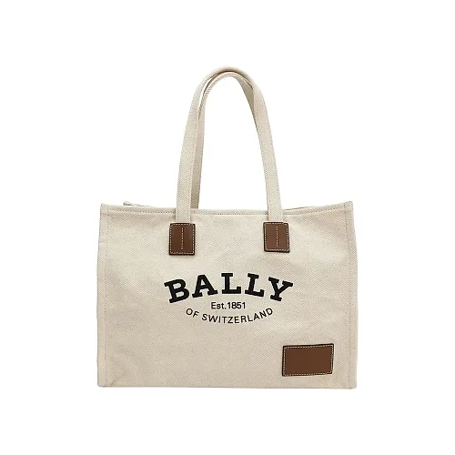 Bally Crystalia Tote, Beige Canvas