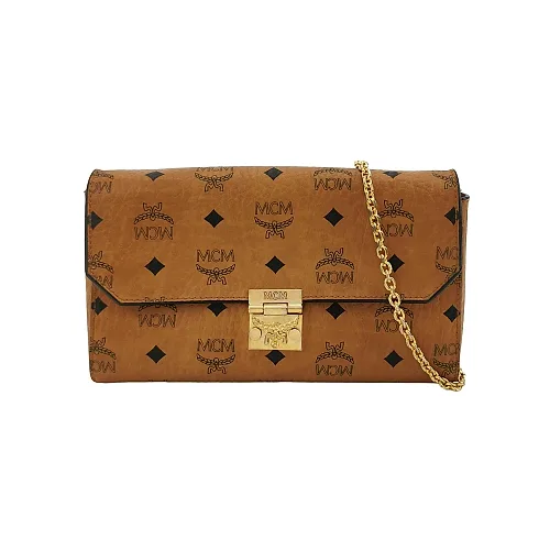 MCM Millie Medium Crossbody, Brown Visetos
