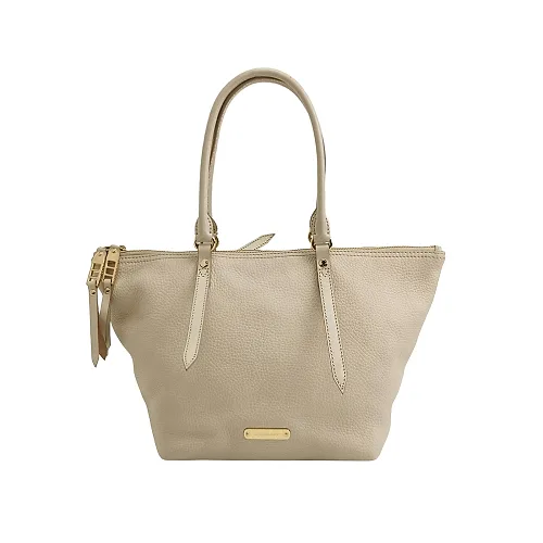 Burberry Logo Bucket Bag, Beige