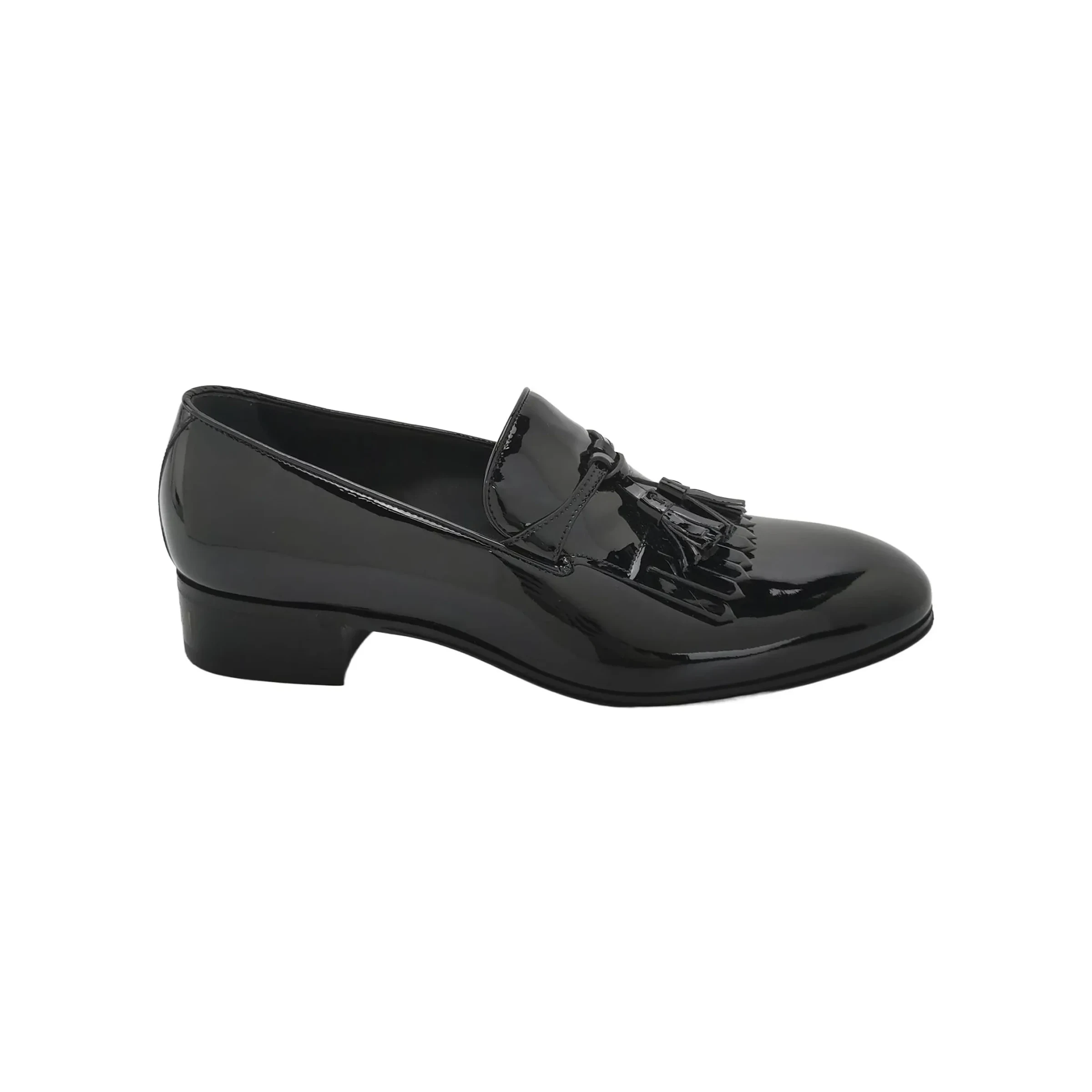 Gucci Fringed Patent Loafers