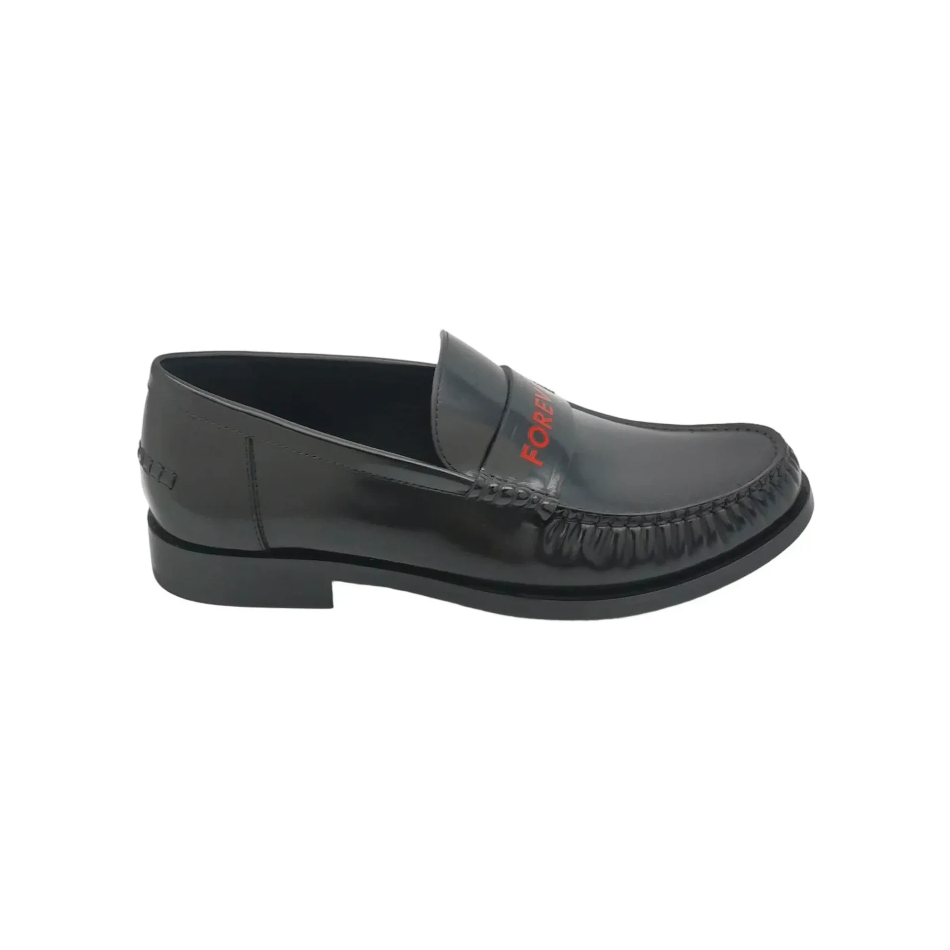 Salvatore Ferragamo Heart-Print Loafers, Black