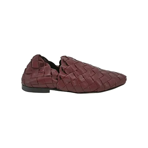 Bottega Veneta Intrecciato Loafers, Red