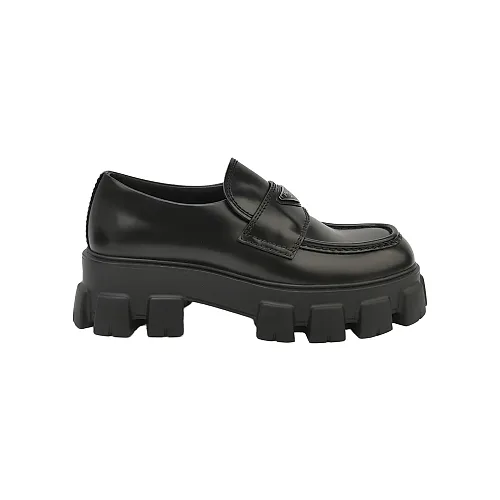 Prada Triangle-Logo Platform Derbies