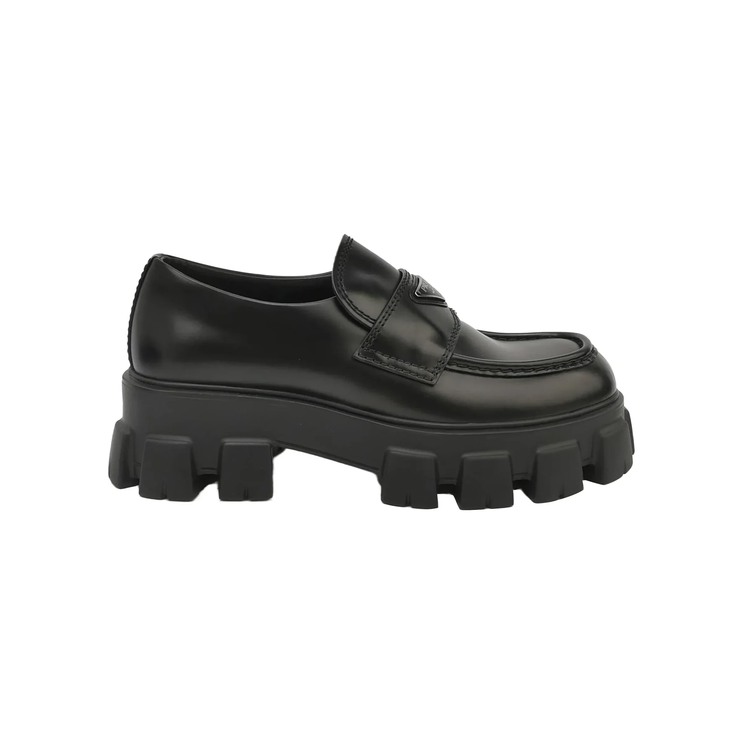 Prada Triangle-Logo Platform Derbies