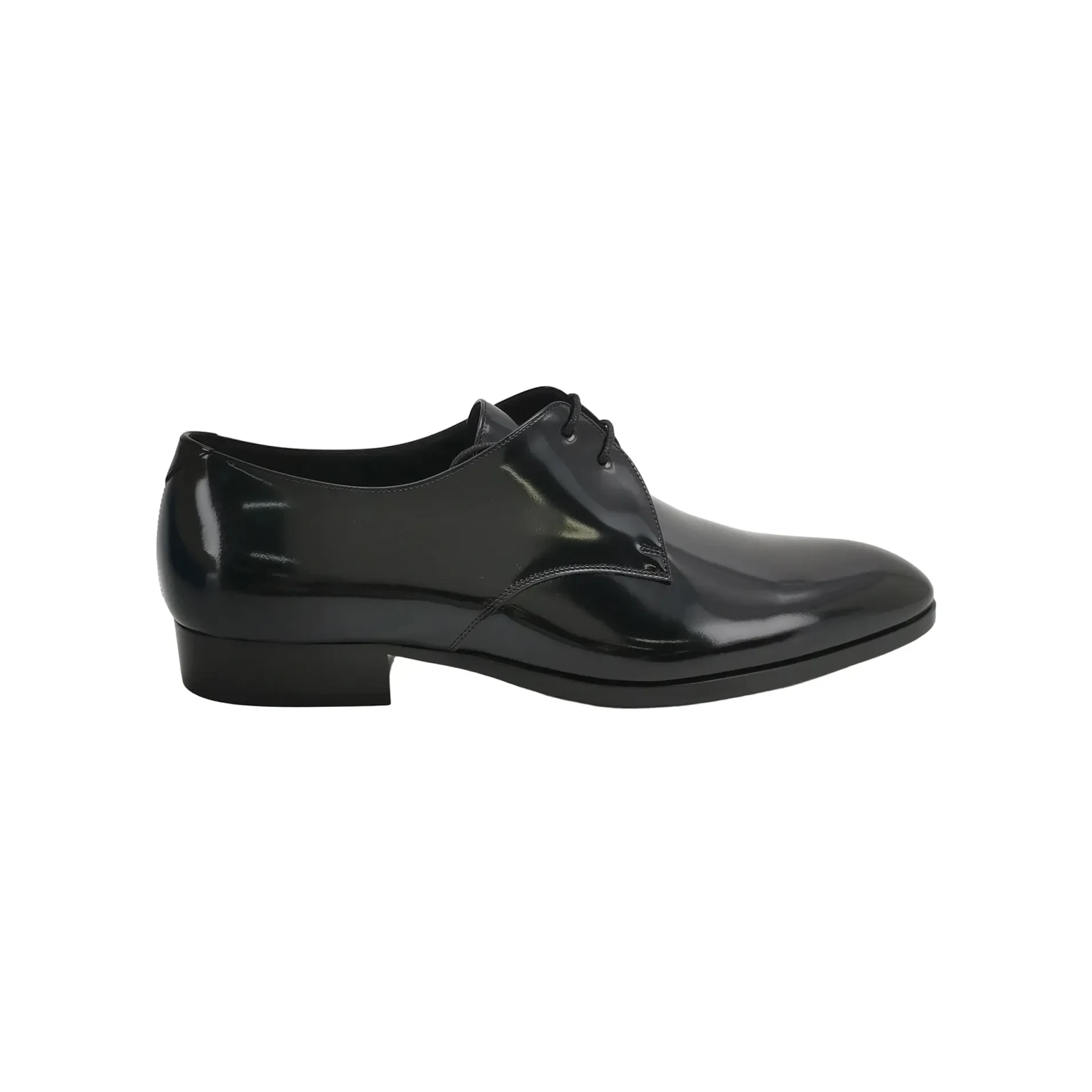 Saint Laurent Patent Lace-Ups, Black