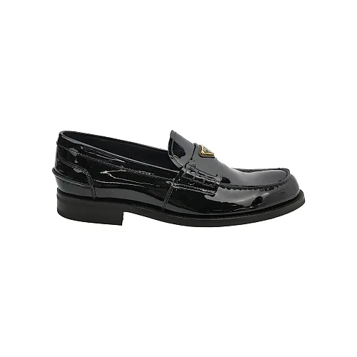 Prada Triangle-Logo Patent Loafers